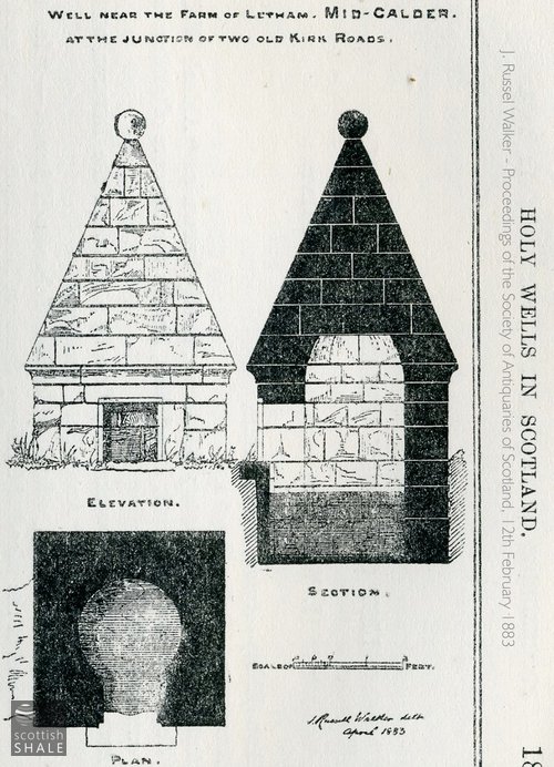 The well at Letham, the ruins of which survived into the 1960&#x27;s.