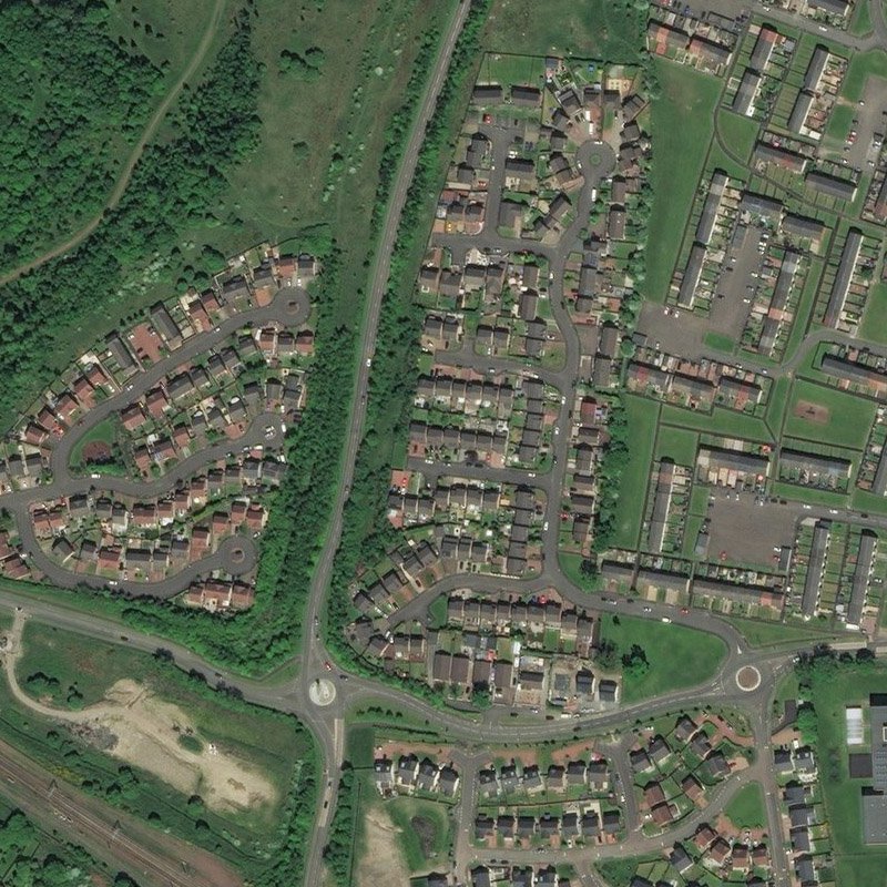 Woodhall Oil Works - Aerial, courtesy National Library of Scotland